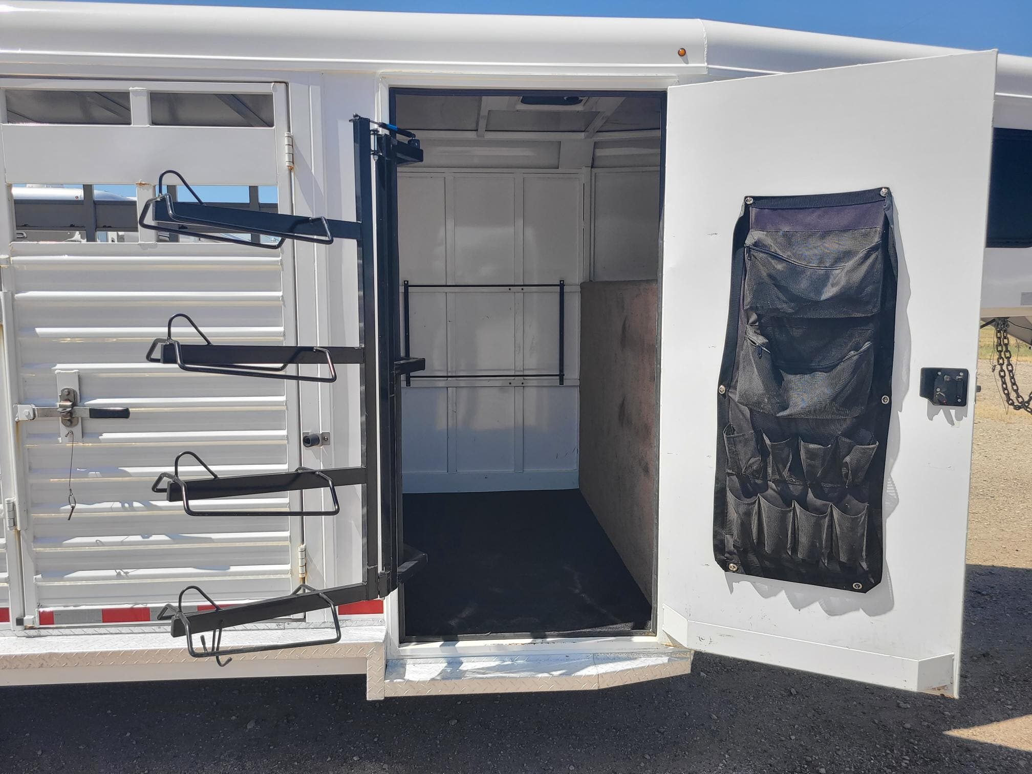 2016 Trails West Hotshot 7 x 20 x 7 tall with SWING OUT SADDLE RACK