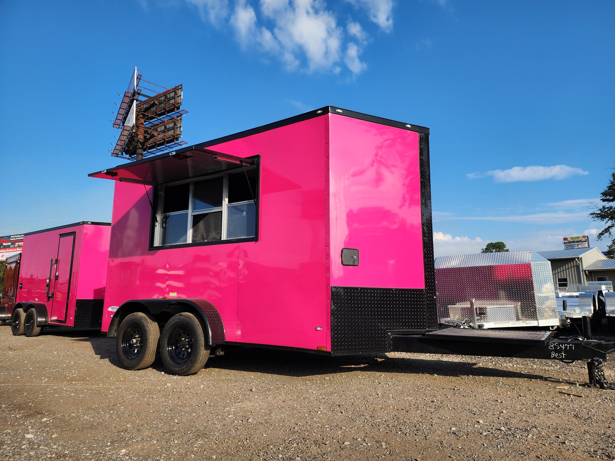 2024 Freedom Trailers 7x12 finsihed concession w sink pkg Pink 2024