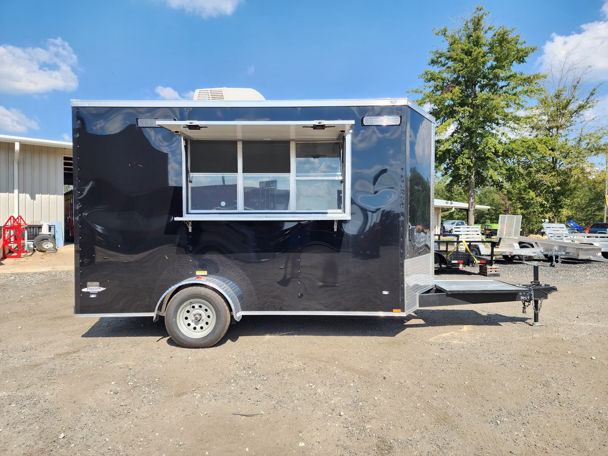 2024 Freedom Trailers 6x12 finsihed concession w sink pkg Black 2024