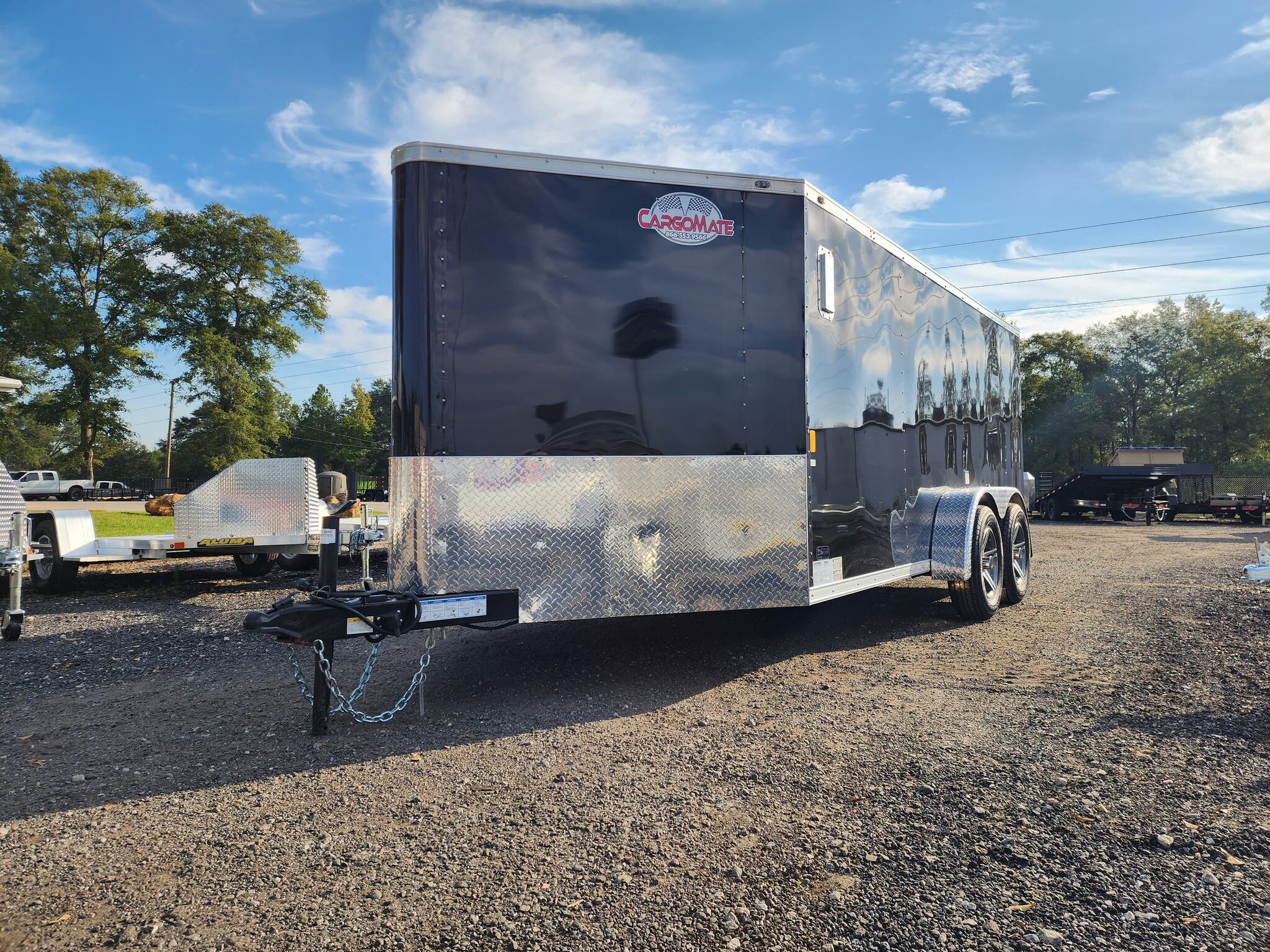 2024 Continental Cargo 7x14 Motorcycle Trailer Black 2024 Travel