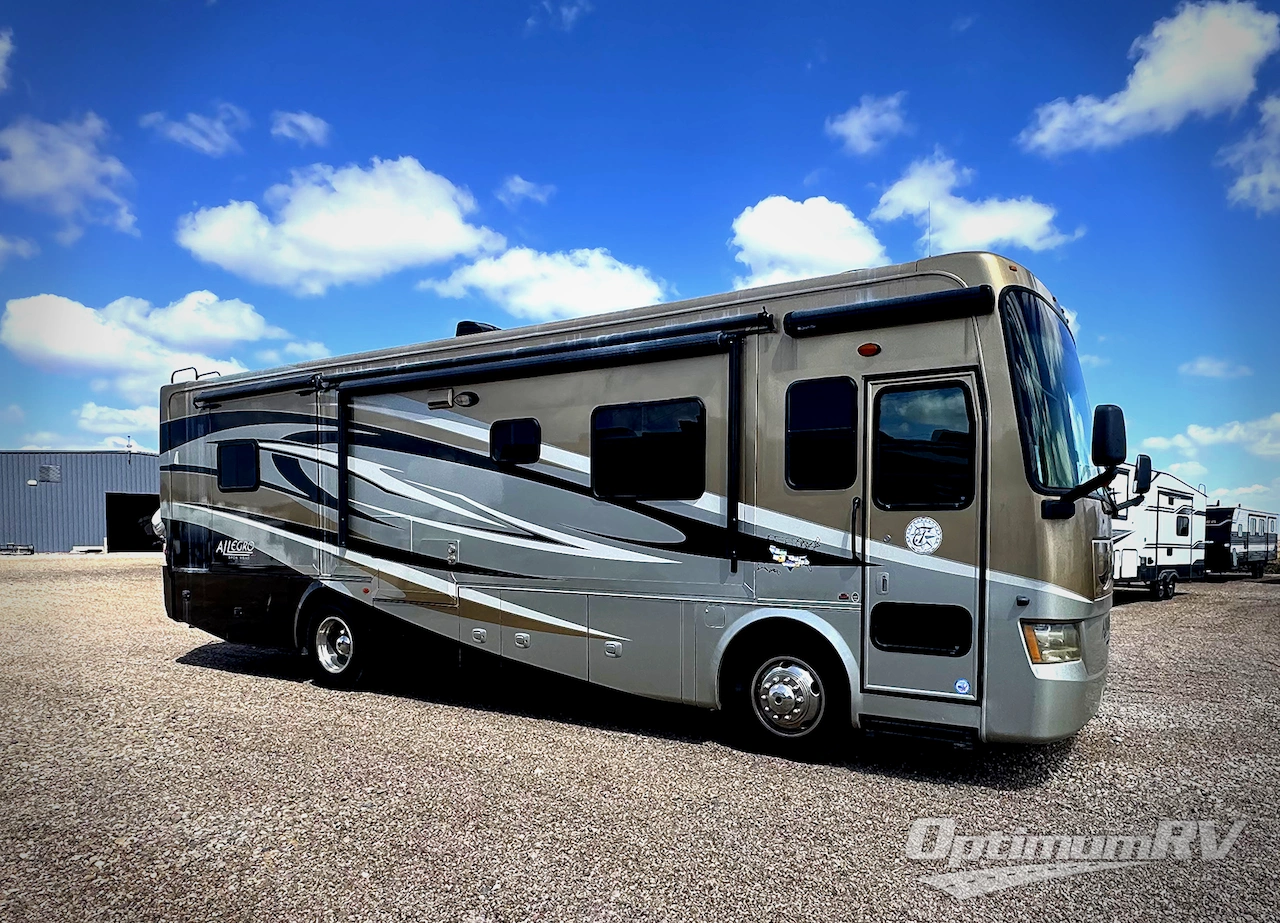 2011 Tiffin Allegro Red — front three-quarter view
